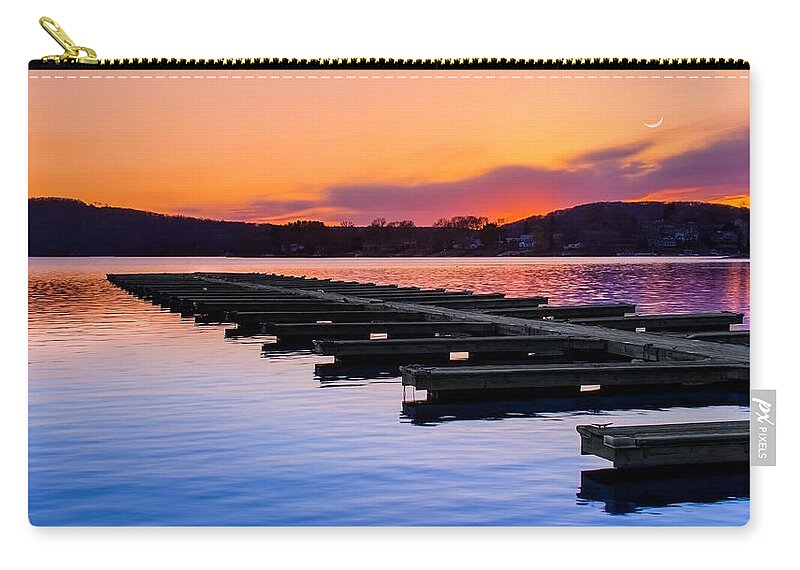 Candlewood Lake Zip Pouch featuring the photograph Candlewood Lake by Bill Wakeley