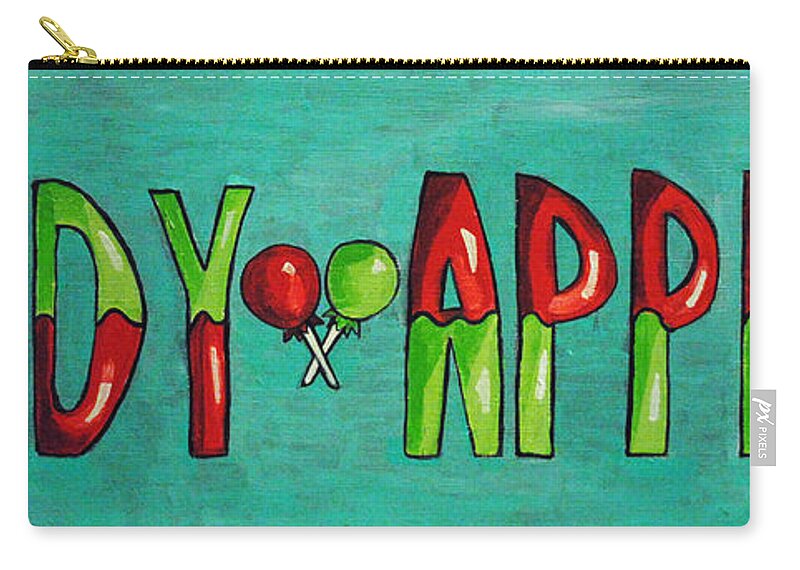 Signs Carry-all Pouch featuring the painting Candy Apples by Patricia Arroyo