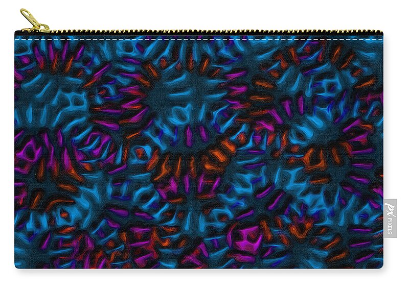Andee Design Abstract Zip Pouch featuring the digital art Candy Circles 10 by Andee Design
