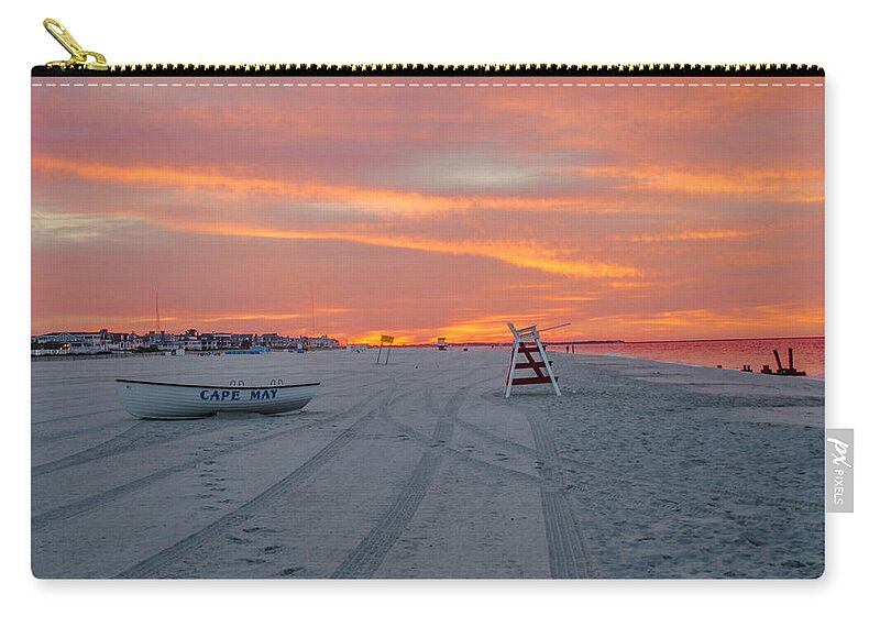 Cape Zip Pouch featuring the photograph Cape May Seascape by Bill Cannon