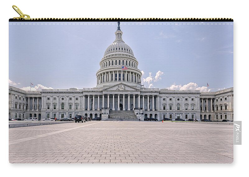 America Zip Pouch featuring the photograph Capitol Building by Peter Lakomy