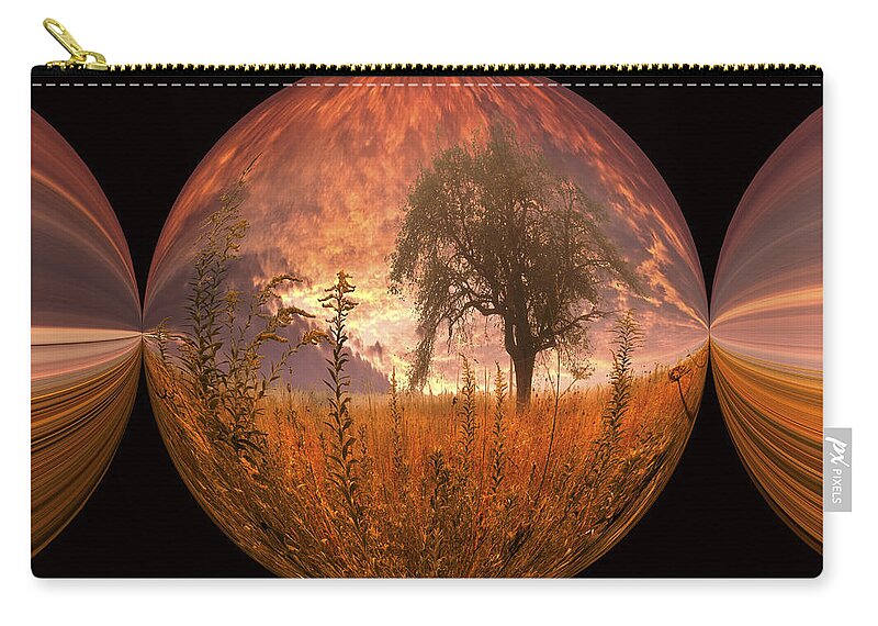 Appalachia Zip Pouch featuring the photograph Captured Flame by Debra and Dave Vanderlaan