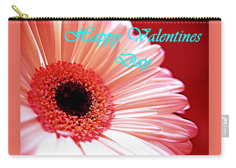 Valentine Zip Pouch featuring the photograph Card Valentines Day by Bob Johnson