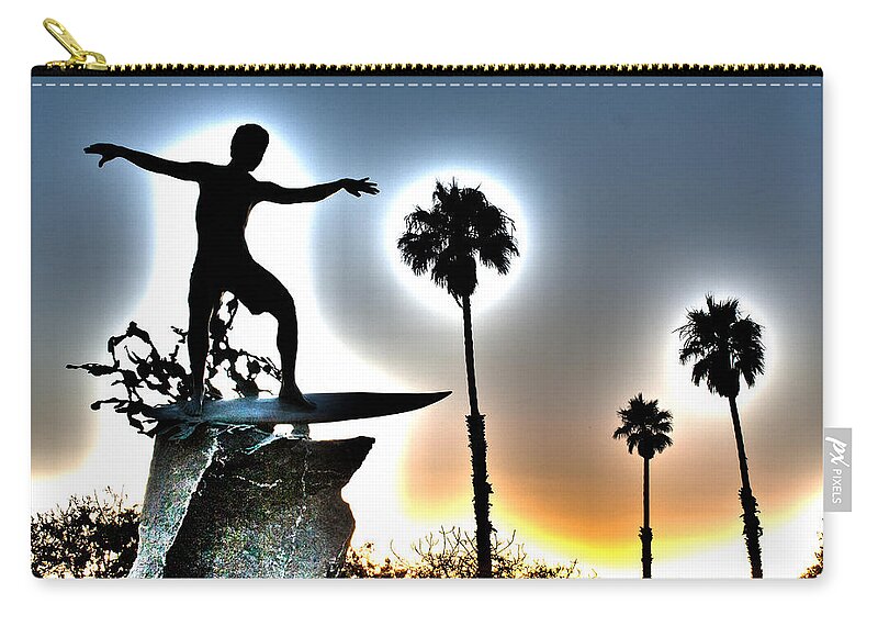 Cardiff Zip Pouch featuring the photograph Cardiff Kook by Ann Patterson