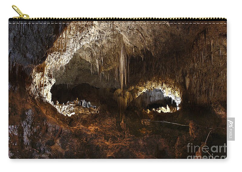 Abstracts Zip Pouch featuring the photograph Carlsbad Caverns #3 by Kathy McClure