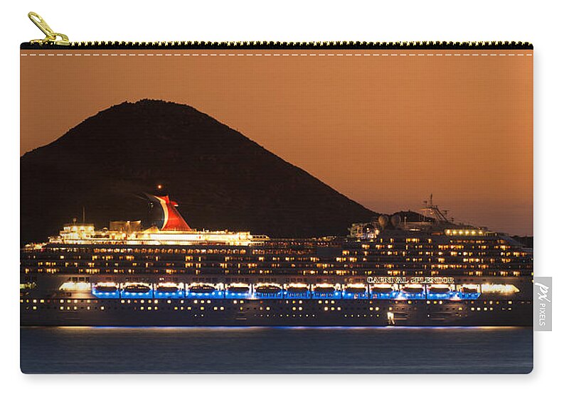 Los Cabos Carry-all Pouch featuring the photograph Carnival Splendor at Cabo San Lucas by Sebastian Musial