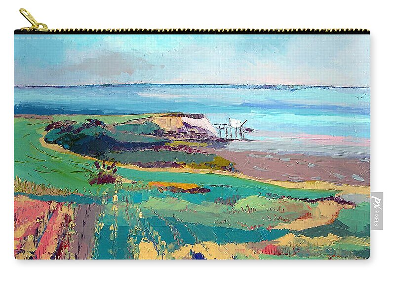 Moulin Dore Zip Pouch featuring the painting Fishing Inn by Kim PARDON