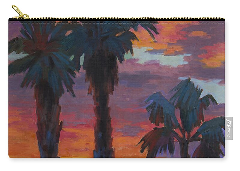 Casa Tecate Zip Pouch featuring the painting Casa Tecate Sunrise 2 by Diane McClary