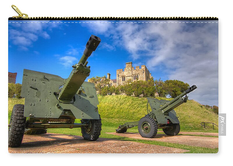 Dover Zip Pouch featuring the photograph Castle Cannons by Tim Stanley