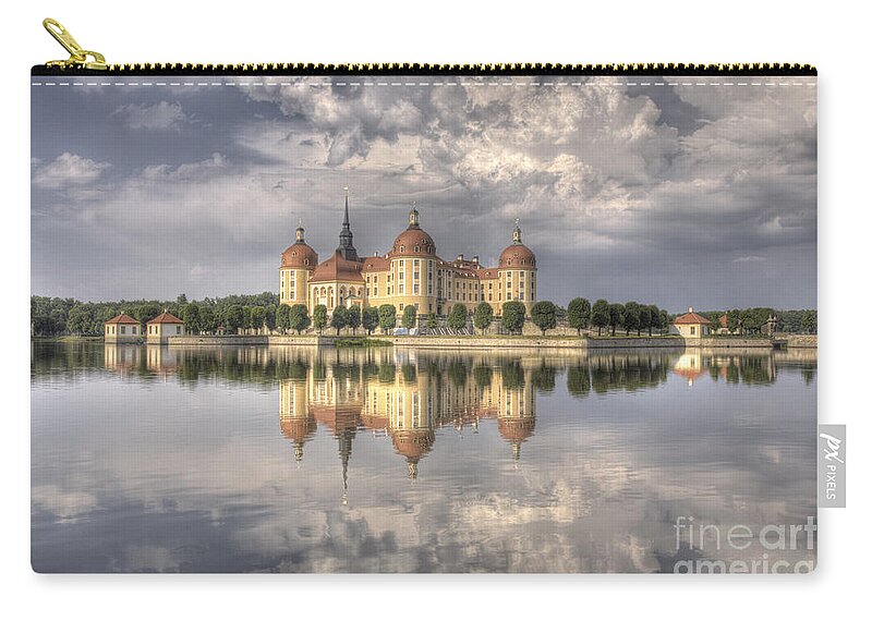 Castle Carry-all Pouch featuring the photograph Castle in the Air by Heiko Koehrer-Wagner