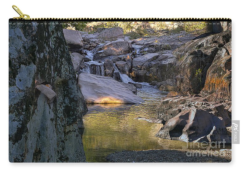 Castor River Zip Pouch featuring the photograph Castor River Shut-Ins by Larry Braun