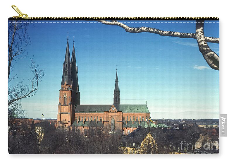 Uppsala Zip Pouch featuring the photograph Cathedral at Uppsala by Bob Phillips