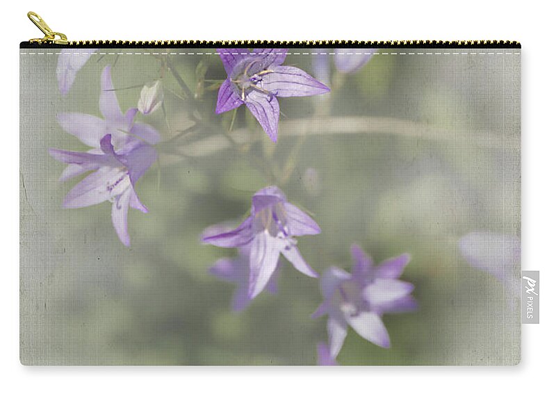 Flower Zip Pouch featuring the photograph Dainty Purple Flowers by Elaine Teague