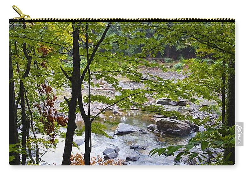 Catskill Mountains Zip Pouch featuring the photograph Catskill September Morn by Joan Reese