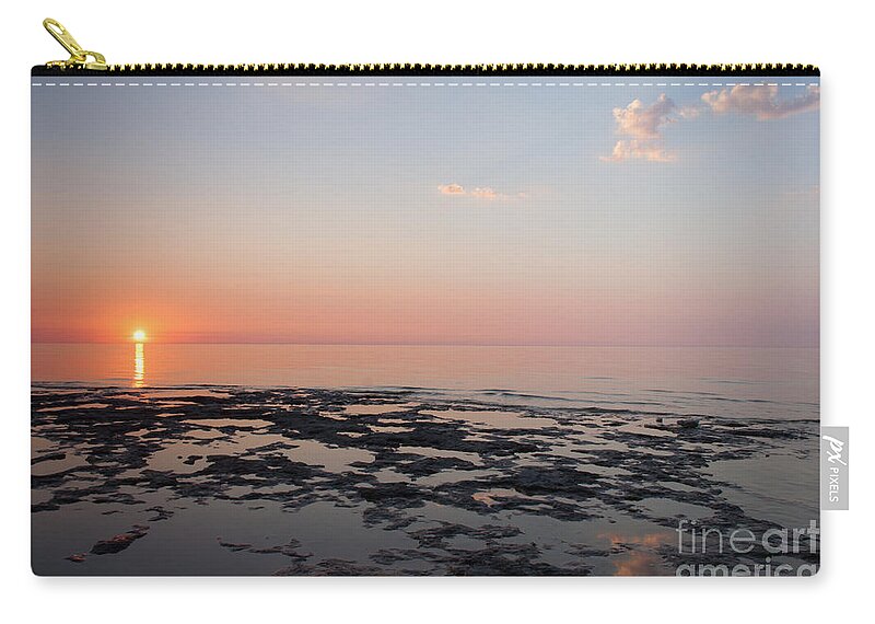 Door County Zip Pouch featuring the photograph Cave Point Pools by Paul Schultz