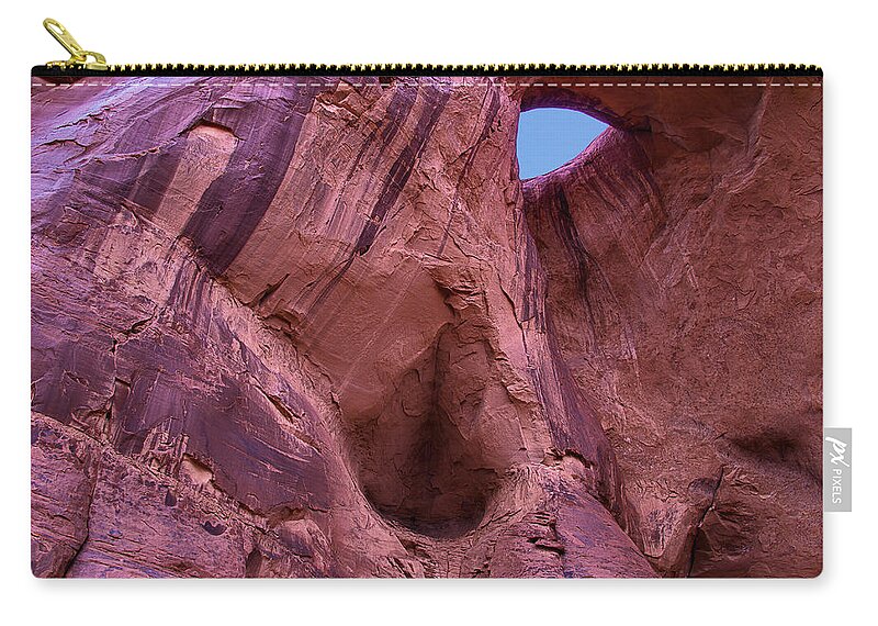 Cave Zip Pouch featuring the photograph Cavern Hole by Garry Gay