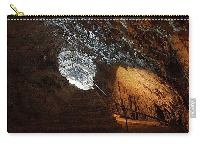 Tranquility Zip Pouch featuring the photograph Caves by Håkon Kjøllmoen Photography