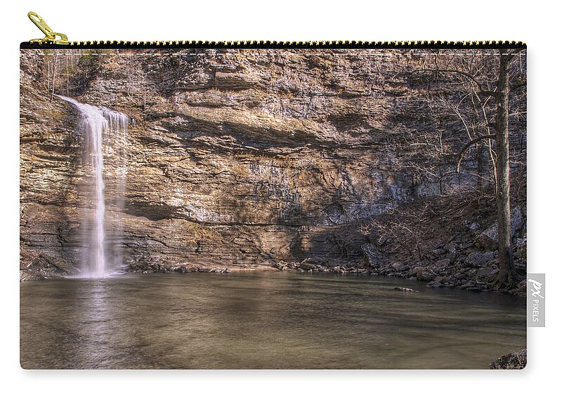 Waterfall Zip Pouch featuring the photograph Cedar Falls at Petit Jean State Park - Arkansas by Jason Politte