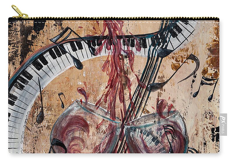 Celebrate Life Zip Pouch featuring the painting Celebrate Life by Christi Barrett