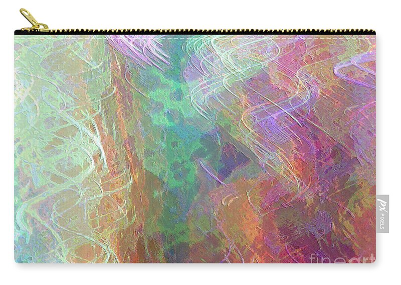 Celeritas Zip Pouch featuring the mixed media Celeritas 60 by Leigh Eldred