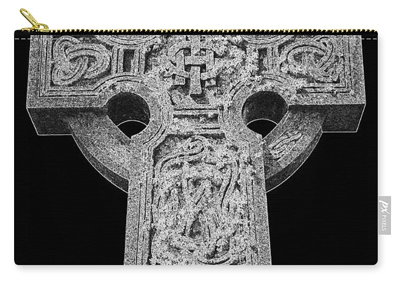 England Zip Pouch featuring the photograph Celtic Cross by Chevy Fleet