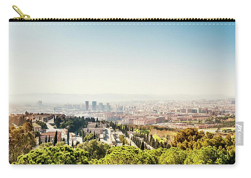 Catalonia Zip Pouch featuring the photograph Cementiri Del Sud-oest, Barcelona by Instamatics