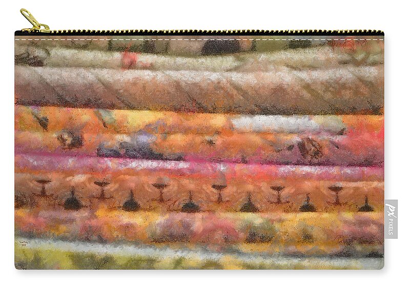 Champagne Zip Pouch featuring the mixed media Champagne by Trish Tritz