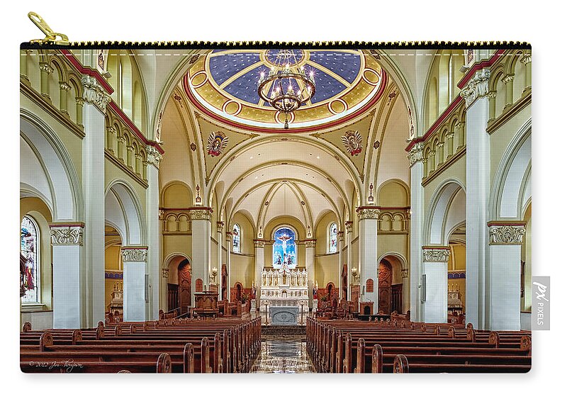 Architecture Zip Pouch featuring the photograph Chapel of the Immaculate Conception by Jim Thompson
