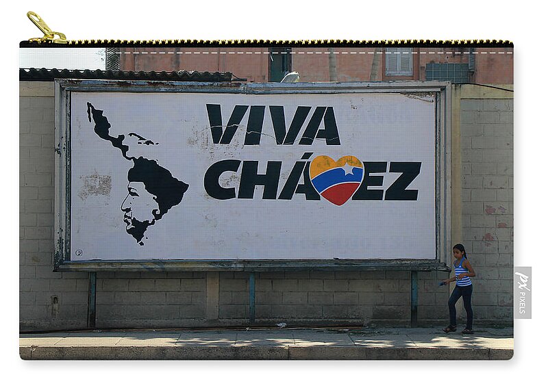 Havana Zip Pouch featuring the photograph Chavez Havana by Andrew Fare