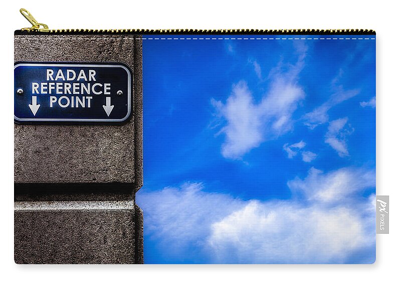 Radar Reference Point Zip Pouch featuring the photograph Check Your Radar Here by Bob Orsillo