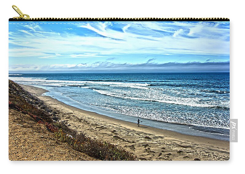 Pacific Ocean Zip Pouch featuring the photograph Checking Out The Waves by Randall Branham
