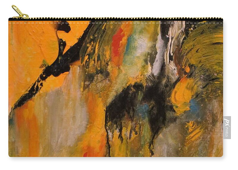 Abstract Carry-all Pouch featuring the painting Cheeky by Soraya Silvestri