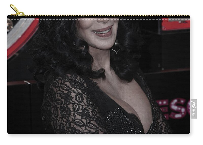 Cher Zip Pouch featuring the photograph Cher by Nina Prommer