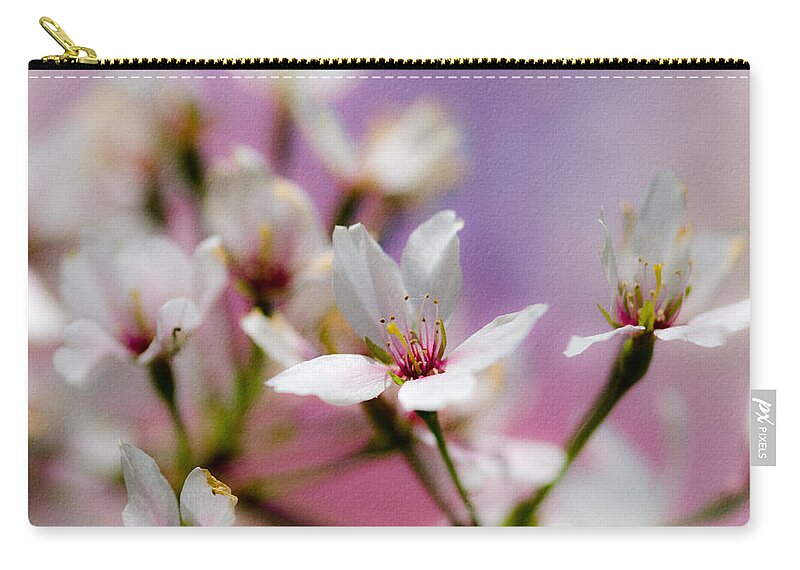 Cherry Blossom Trees Zip Pouch featuring the photograph Cherry Blossom Flower by Crystal Wightman