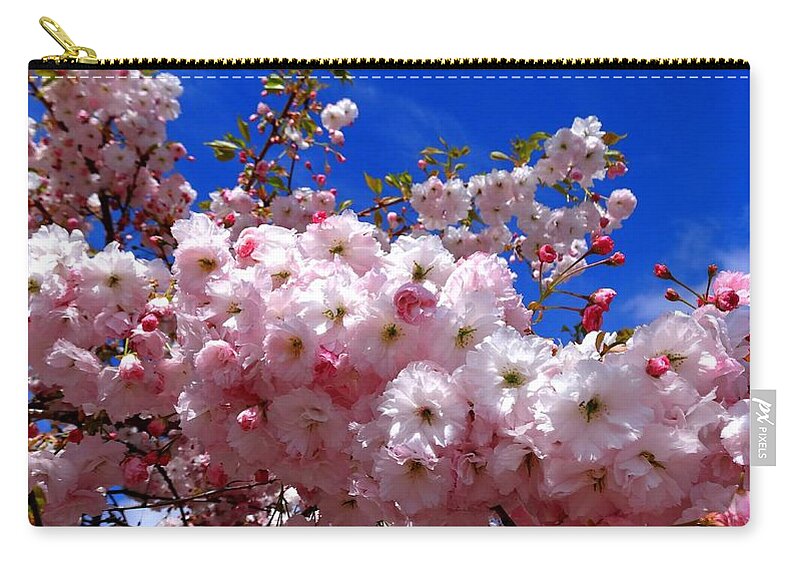 Spring Zip Pouch featuring the photograph Cherry Blossoms by Nick Kloepping