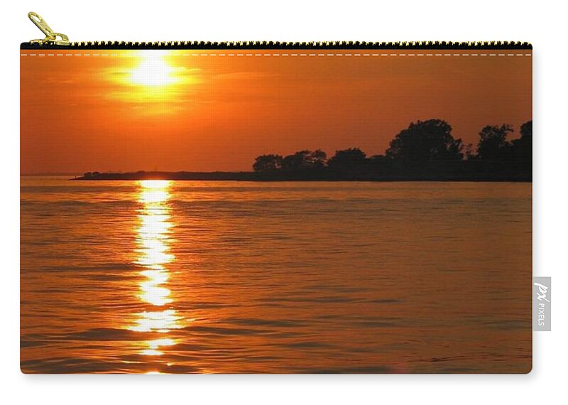 Chesapeake Zip Pouch featuring the photograph Chesapeake Sun by Photographic Arts And Design Studio