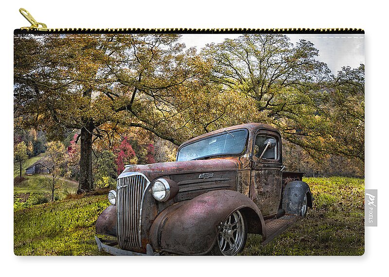 1930 Zip Pouch featuring the photograph Chevy Pickup Truck by Debra and Dave Vanderlaan