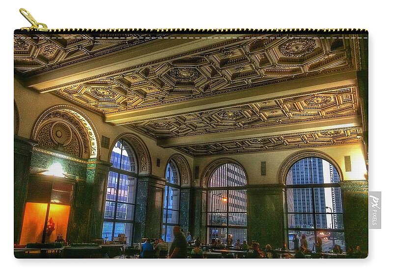 Chicago Zip Pouch featuring the photograph Chicago Cultural Center Hall by Nick Heap