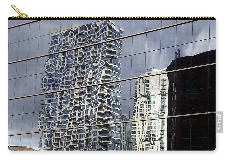 Chicago Zip Pouch featuring the photograph Chicago Facade Reflections by Thomas Woolworth