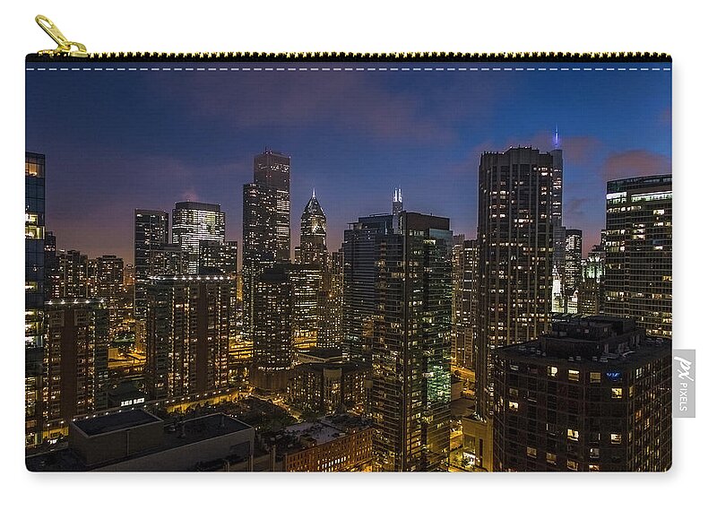 Outdoors Zip Pouch featuring the photograph Chicago, Illinois, United States Of by Izzet Keribar