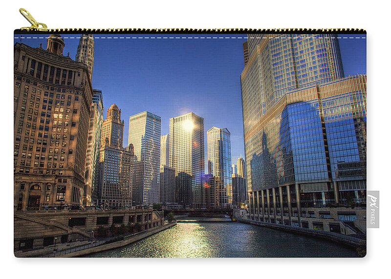 Chicago Zip Pouch featuring the photograph Chicago by John Magyar Photography