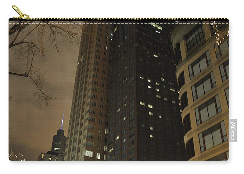 Chicago Zip Pouch featuring the photograph Chicago Night Life by Verana Stark