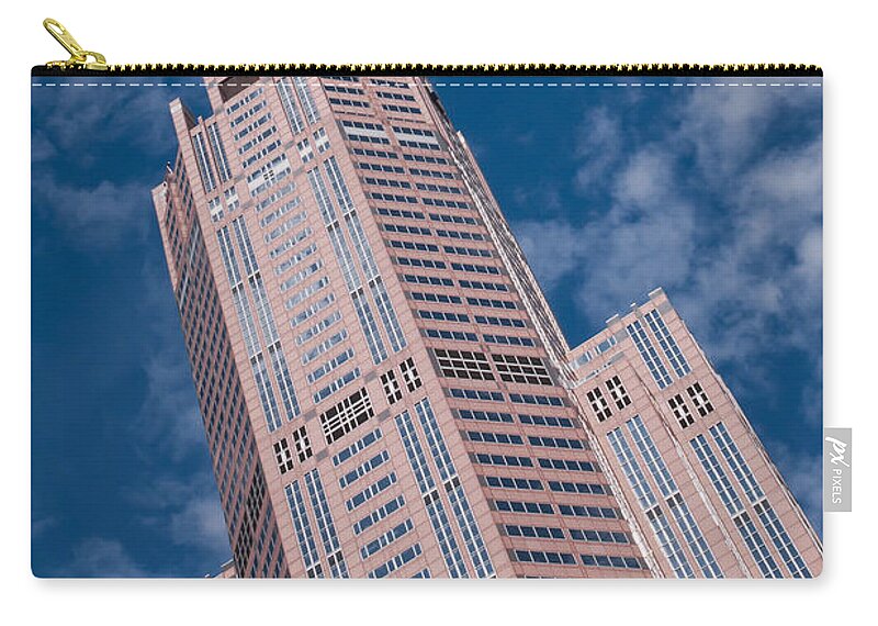 Chicago Downtown Zip Pouch featuring the photograph Chicago Skyscraper by Dejan Jovanovic