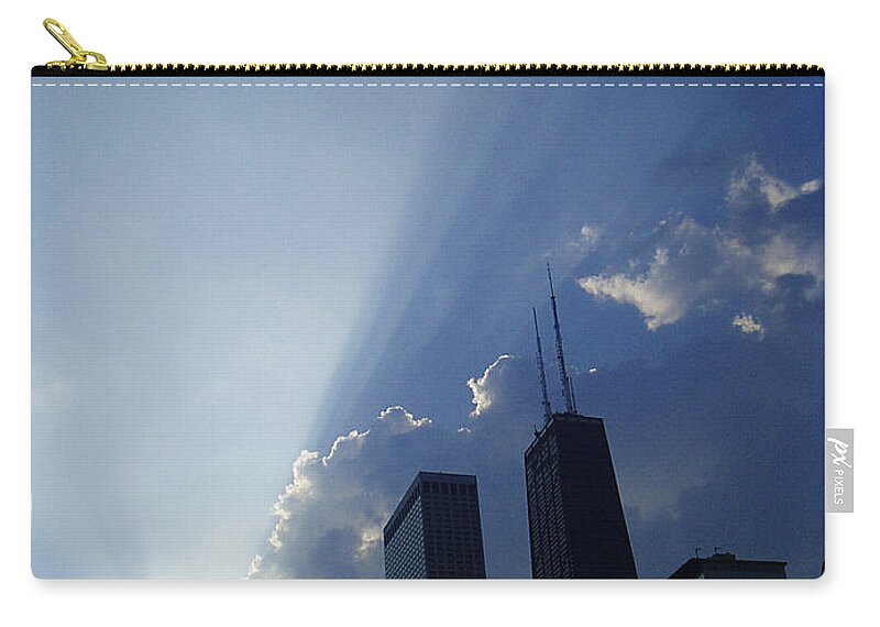 Chicago Zip Pouch featuring the photograph Chicago Sunset by Verana Stark