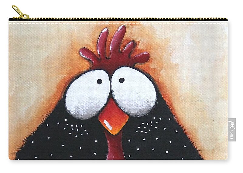Chicken Zip Pouch featuring the painting Chicken Pox by Lucia Stewart