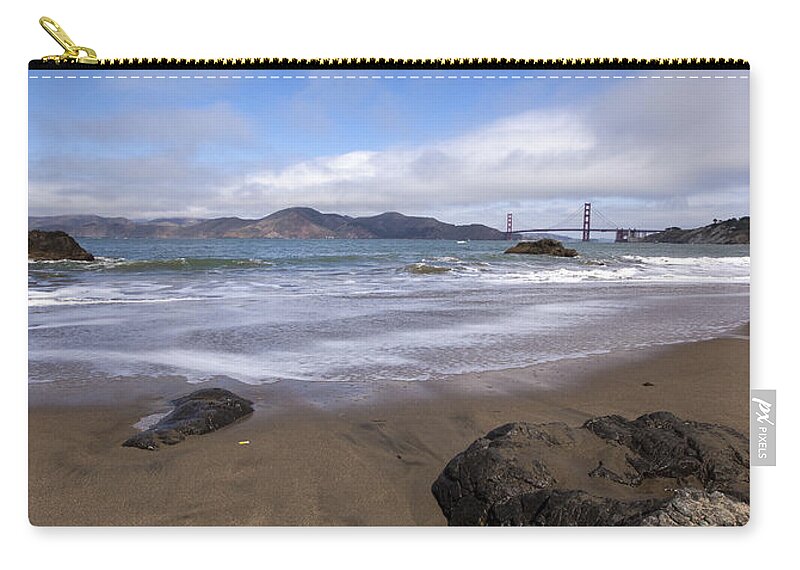 Water's Edge Zip Pouch featuring the photograph China Cove by Samvaltenbergs