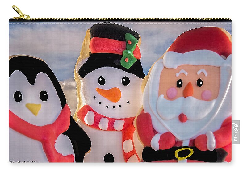 Santa Zip Pouch featuring the photograph Christmas Cookies by LeeAnn McLaneGoetz McLaneGoetzStudioLLCcom