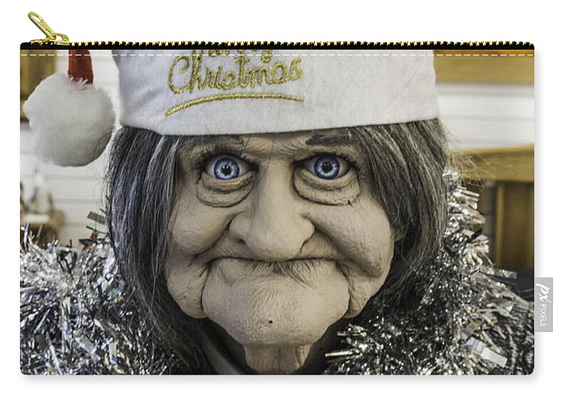 Christmas Grandma Zip Pouch featuring the photograph Christmas Grandma by Steve Purnell