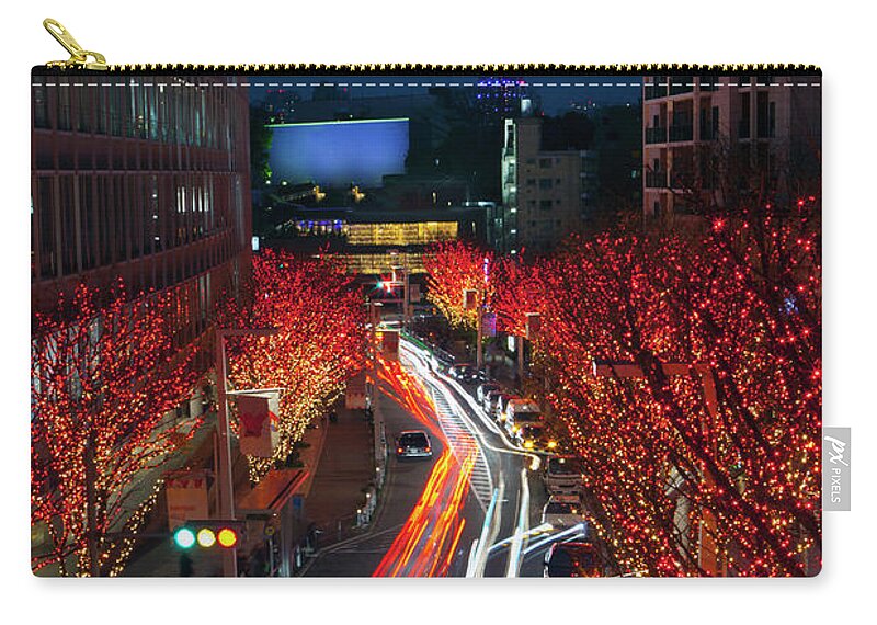 Christmas Lights Zip Pouch featuring the photograph Christmas Illuminations by Digipub