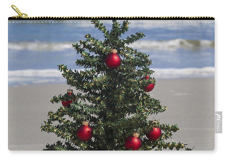 Beach Zip Pouch featuring the photograph Christmas In Florida by Diane Macdonald